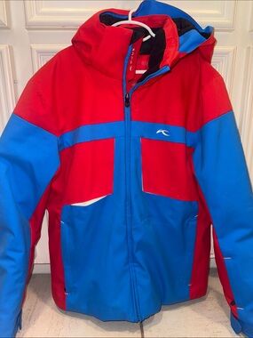 Kids Red & Blue Hooded Jacket